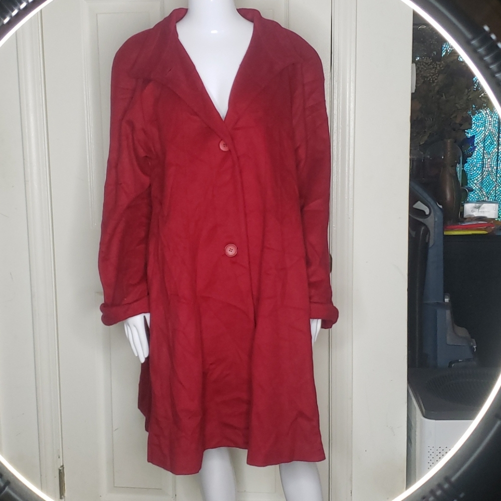 Beau Brem Vintage Red Peacoat Size 18